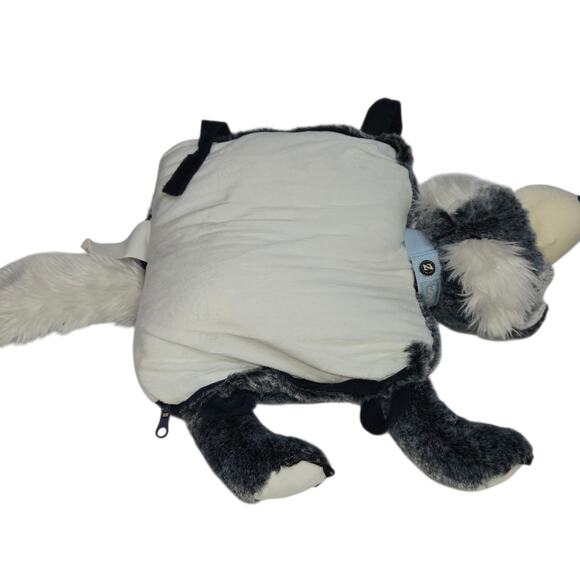 Zoobies‎ Pets Wyatt Wolf Plush with Blanket 25x16  Nap Travel 2010 - Picture 11 of 16